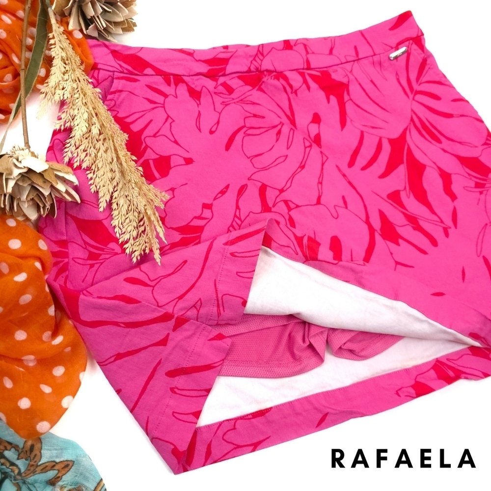 New Rafaella Pink Tropical Print Women’s Tennis Pickleball Skort Sz XL